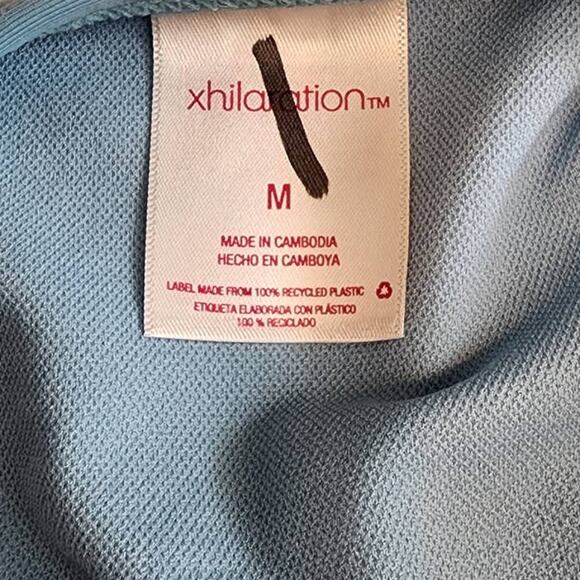 Xhilaration Jrs Longline + Cheeky Bikini Set Powder Blue S/M NEW - Picture 4 of 10